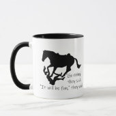 Laten we gaan Riding Horses Funny Quote Mok (Links)