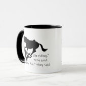 Laten we gaan Riding Horses Funny Quote Mok (Voorkant links)