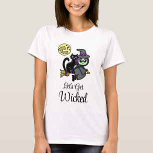 Laten we gaan schoppen   Witch's Broom T-shirt
