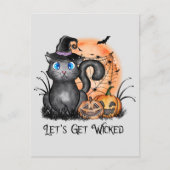 Laten we gaan schoppen | Zwarte heek Briefkaart (Voorkant)