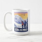 Laten we gaan skiën  Print Koffiemok (Links)