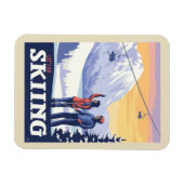 Laten we gaan skiën Print Magneet (Horizontaal)