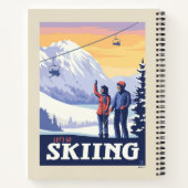 Laten we gaan skiën Print Notitieboek (Achterkant)