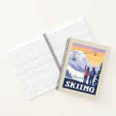 Laten we gaan skiën Print Notitieboek (Binnen)