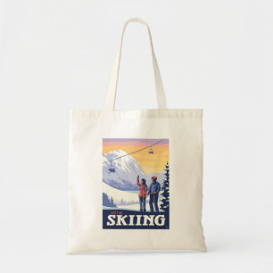 Laten we gaan skiën  Print Tote Bag