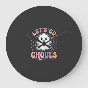 Laten we gaan spoken Schattig Halloween spook graf Grote Klok