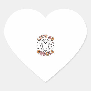 Laten we gaan spoken Schattig Halloween spookje Hart Sticker