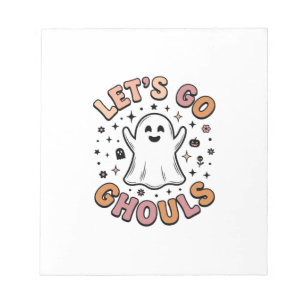 Laten we gaan spoken Schattig Halloween spookje  Notitieblok