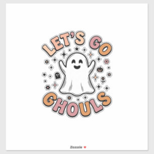 Laten we gaan spoken Schattig Halloween spookje Sticker