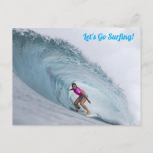 Laten we gaan surfen briefkaart