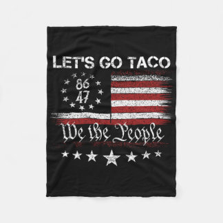 Laten we gaan Taco 8647 VS Vlag 86 47 Mannen Vrouw Fleece Deken