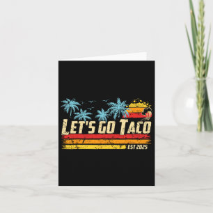 Laten we gaan Taco Est 2025 Grappige Retro Golf va Kaart