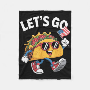 Laten we gaan Taco Grappig Trump Kip Fleece Deken