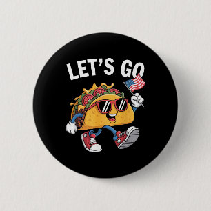 Laten we gaan Taco Grappige Trump Ontwijkt Altijd Ronde Button 5,7 Cm