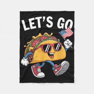 Laten we gaan Taco Grappige Trump Piept Altijd 18 Fleece Deken