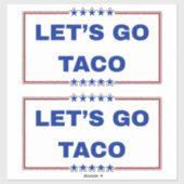 Laten we gaan Taco Stickers (Vel)