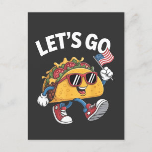 Laten we gaan TACO Trump 4 juli Taco Liefhebbers Aankondigingskaart