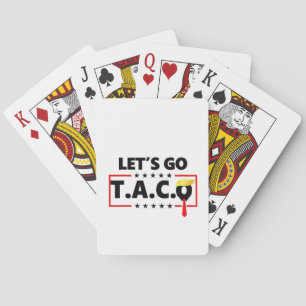 Laten we gaan Taco Trump 4 juli Taco liefhebbers Pokerkaarten