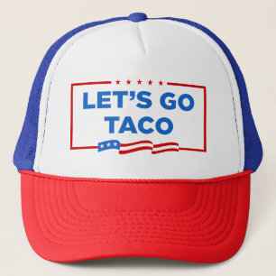 Laten we gaan Taco Trump altijd kippen uit grappig Trucker Pet