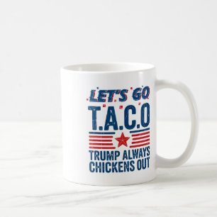 Laten we gaan Taco Trump altijd terugdeinzen Funny Koffiemok
