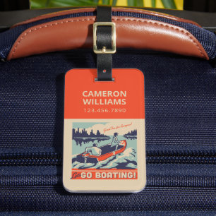 Laten we gaan varen bagagelabel
