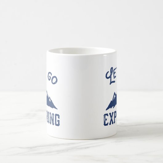 Laten we gaan verkennen koffiemok (Center)