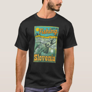 Laten we gaan vissen in Slovenië T-shirt