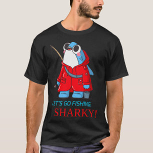 Laten we gaan vissen Sharky - Humor - Grappig T-shirt