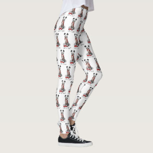 Laten we gaan! Wandel Chinese Crested hond (hl zw Leggings