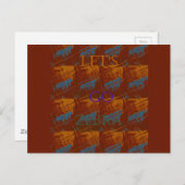 Laten we gaan Zebra Safari Art Print / Graphic Briefkaart (Voorkant / Achterkant)