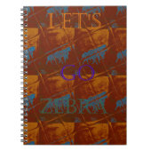 Laten we gaan Zebra Safari Art Print / Graphic Notitieboek (Voorkant)