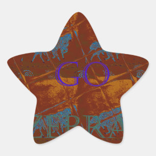 Laten we gaan Zebra Safari Art Print / Graphic Ster Sticker