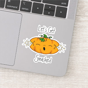 Laten we gaan zeuren Funny Pumpkin Halloween Hum Sticker