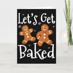 Laten we gebakken koekjes bakteam peperkoek Kerstm Kaart