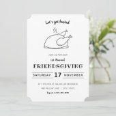 Laten we gebraden worden | Uitnodiging voor Vriend (Staand voorkant)