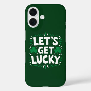 Laten we geluk hebben Klavertje vier Funny St. Pat iPhone 16 Hoesje
