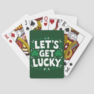 Laten we geluk hebben Shamrock Grappige St. Patric Pokerkaarten