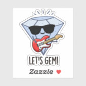 Laten we Gem Funny Jewel Pun nemen Sticker (Vel)