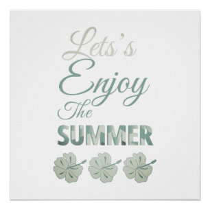 Laten we genieten van de zomer Tropische Hibiscus Perfect Poster
