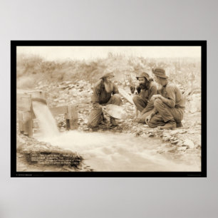 Laten we genieten van rijke panning Gold SD 1889 Poster