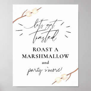 Laten we Geroosterd S'more Marshmallow krijgen Poster