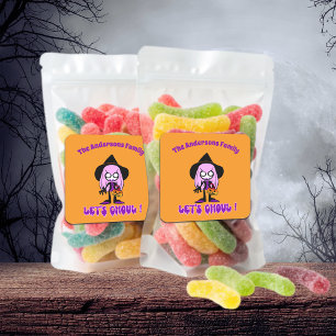 Laten we Ghoul Grappige Halloween Trick Treats Hek Vierkante Sticker