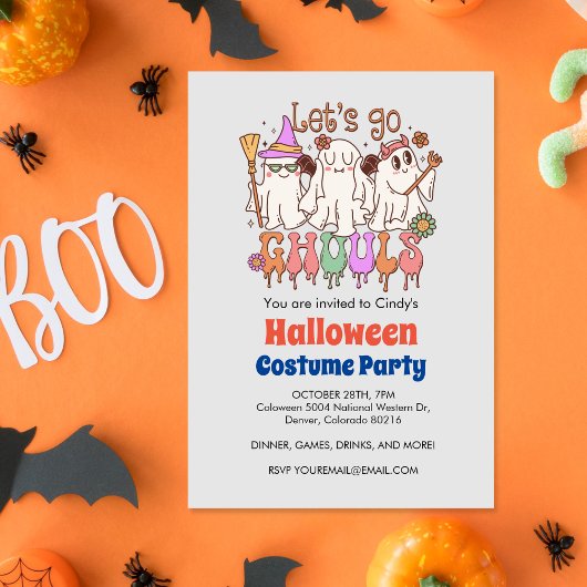 Laten we Ghouls gaan, Retro Halloween Kaart