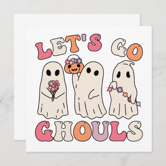 Laten we Ghouls Groovy Ghost gaan gebruiken met b Kaart (Voorkant / Achterkant)