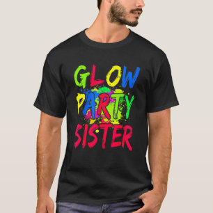 Laten we Glow Crazy Glow Party 80's Retro Costume T-shirt