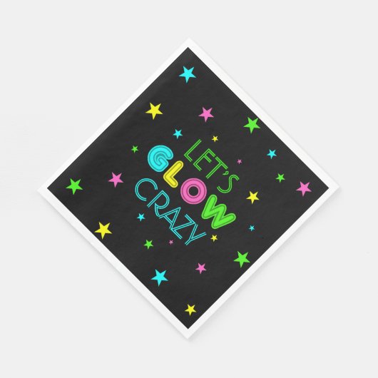 Laten we Glow Crazy Party Napkins Servet (Hoek)