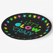 Laten we Glow Crazy Party Papieren Bordje (Gekanteld)