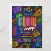 Laten we GLOW Gek 'Neon Casino Verlovingsfeestje Kaart (Voorkant)
