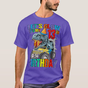 Laten we Glow Party Het is mijn 13de Birthday Mons T-shirt
