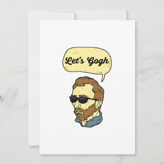 Laten we Gogh Van Gogh gaan. Feestdagenkaart